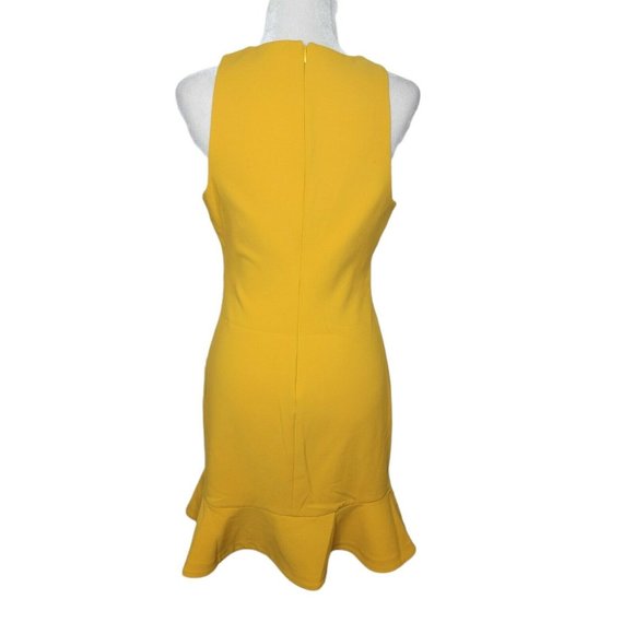 Likely Sleeveless Beckett Bodycon Sheath Peplum Dress Size 8 Yellow NWT! - Picture 2 of 3